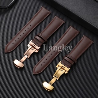 Dây đeo đồng hồ họa tiết trơn bằng da thật 12 / 14 / 16 / 18 / 20 / 22mm Dây đeo đồng hồ da bò chống thấm nước Vòng đeo tay chống mồ hôi cho nam nữ