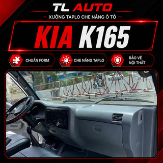 Thảm taplo ô tô KIA K165, thảm taplo che nắng da carbon, da vân gỗ, nhung cừu cao cấp, chuẩn form