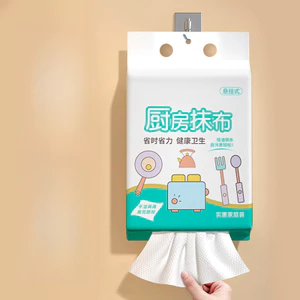 Vải Lau Lười Dùng Một Lần Phiên Bản Hàn Quốc Đa Năng Nhà Bếp-Đặc Biệt Khô Và Ướt Kép Sử Dụng Dầu Treo Khăn Giấy Lau Dầu
