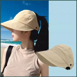 SQ Kích thước có thể điều chỉnh Cùng phong cách như Zhao Silu Mũ chống nắng bán chạy Mũ có thể treo kèm mặt nạ