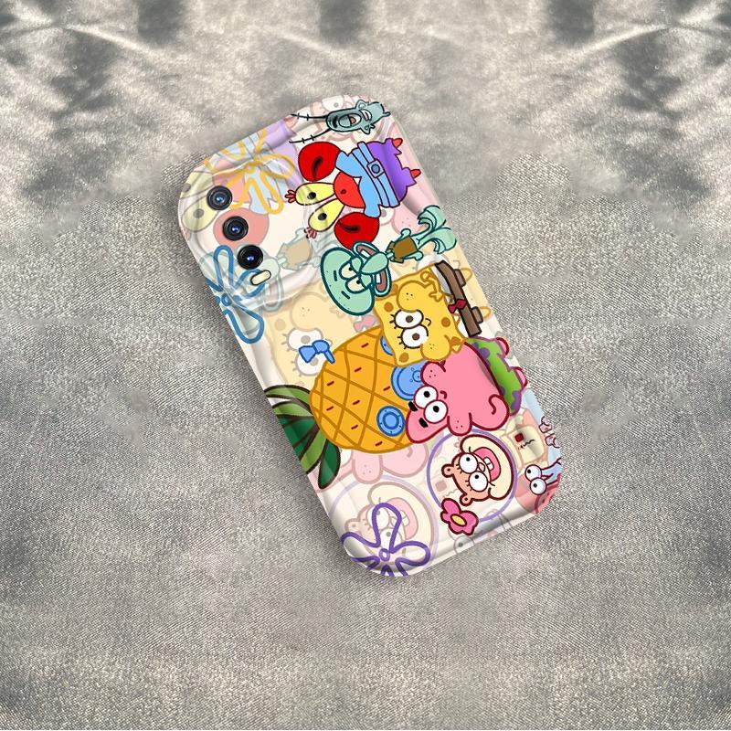 Thích hợp cho VIVO Y20 / Y20i Y20S / Y20A Y20s G / Y20G Y12S / Y12A Y11S V2029 Vỏ kem 3D TPU mềm SpongeBob SquarePants Vỏ điện thoại chống sốc
