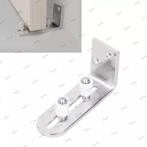 Hướng dẫn phía dưới cửa chuồng PYCOU, Hướng dẫn con lăn cửa trượt bánh xe đôi vòng bi, Phần cứng có thể điều chỉnh hướng dẫn sàn Nút chặn treo tường