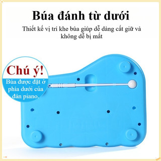 【BabyJoy】Đàn gõ 8 nốt đồ chơi âm nhạc,nhựa ABS an toàn, kèm dùi gõ và thẻ nhạc,Bồi dưỡng tài năng âm nhạc