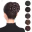 ZENZON Tóc Tổng Hợp Bun, Tóc Bun Donut Cô Dâu Tóc Chín Hoa Tóc, Phong Cách Vintage Nhỏ Kẹp Tóc Xoăn Chignon Nữ