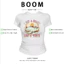 BOOM Áo Baby Tee Nữ Cotton Ôm Body-Áo Thun Ngắn Tay Y2K In Hình PhongCách Mùa Hè, Cổ Tròn Hàng Đầucách hàn quốc phong096