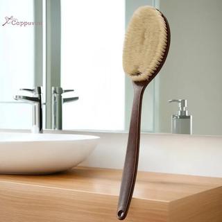 Cappuvini Tắm Tắm Bàn Chải Tắm Da Khô Cơ Thể Mềm Mại Lông Tự Nhiên Massage Dụng Cụ Chăm Sóc Mềm Mại Lông Tự Nhiên Tay Cầm PE Đẹp