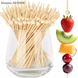 {AKIN} 4.7 Inch Gỗ Tự Nhiên Cotail Pis Bóng Lạ Mắt Răng Cho Món Khai Vị Trái Cây Kebab Dự Tiệc Cung Cấp Cho Đám Cưới Sinh Nhật {a}
