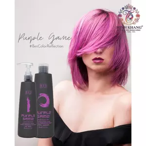 Dầu gội và mặt nạ bổ sung hạt màu tím hồng BES COLOR REFLECTION Purple Game 300mlx2 [ MK ]