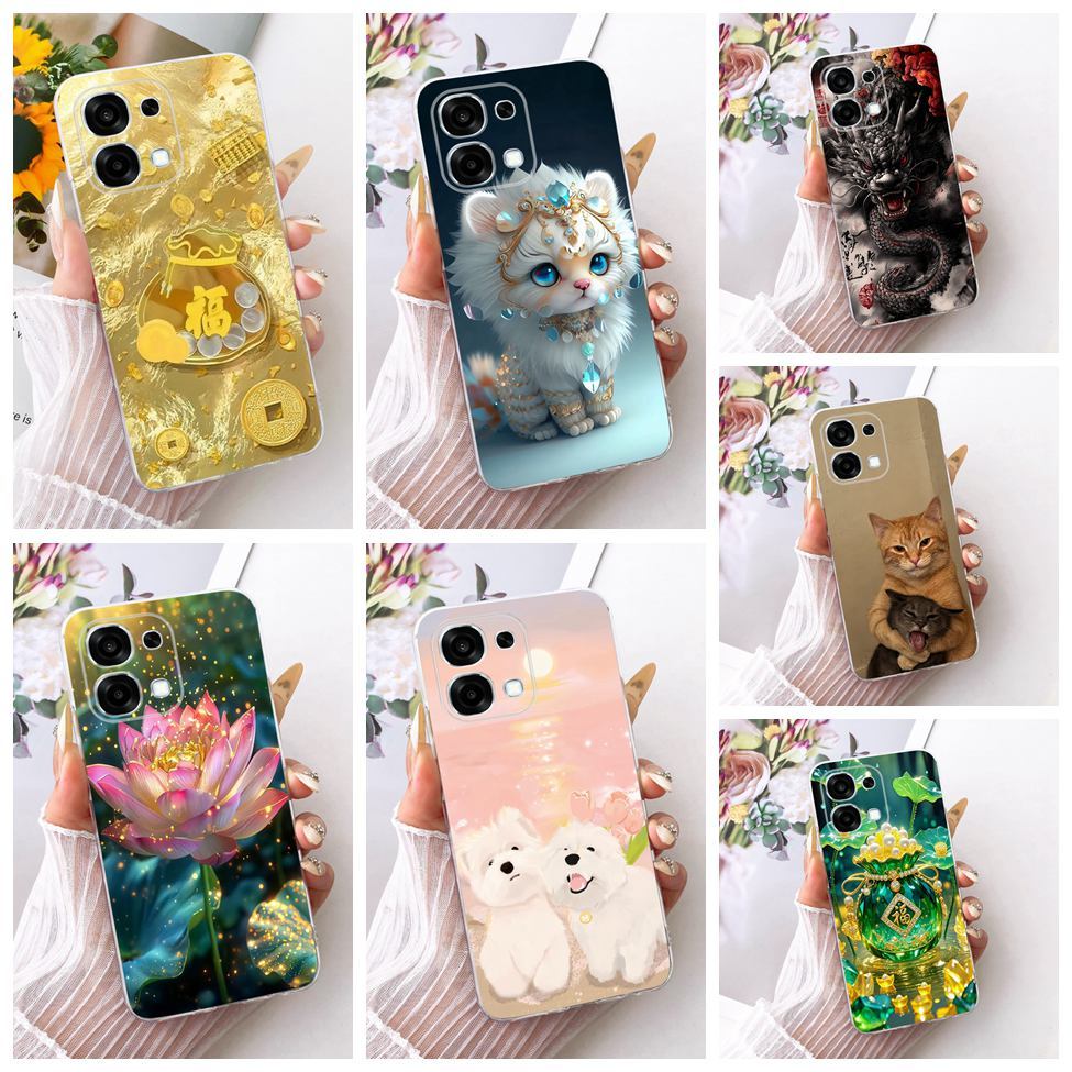 Trong Suốt Cho Oppo A6 Pro 4G CPH2799 5G CPH2781 Vỏ Cho Oppo A6 Pro Thẩm Mỹ Hoạt Hình Dễ Thương Thời Trang Bướm Vẽ Ngộ nghĩnh