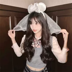 Disney Đầu Phong Cách Công Chúa Bé Trai Bé Gái Trẻ Em Minnie Mickey Băng Đô Phong Cách Mới Kim Sa Lấp Lánh Disney Băng Đô Cặp Đôi