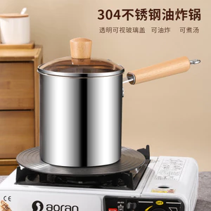 Nồi chiên inox 304 Nồi chiên nhỏ Nồi cảm ứng Nồi chiên đôi tai Nồi súp đáy dày Nồi cảm ứng Thích hợp cho SVNK