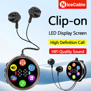 Tai nghe hiển thị LED Clip-on Chất lượng âm thanh HiFi Cuộc gọi độ phân giải cao Phản hồi tai thời gian thực 360° Tai nghe không dây Bluetooth âm thanh vòm