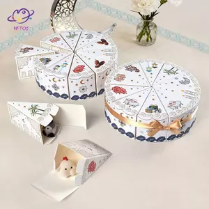 HFTOY 10 Cái Hộp Quà Giấy Hình Bánh Hình Tam Giác Kẹo Bánh Quy Cho Bé Tắm Ủng Hộ Điều Trị Trẻ Em Tiệc Sinh Nhật Món Tráng Miệng Hộp Ngủ ~