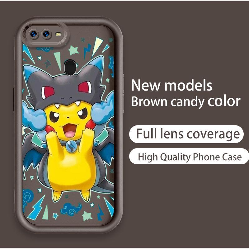 Ốp Lưng Cho OPPO A5S A7 A12 A11K Hoạt Hình Silicone Bé Gái Mềm TPU Pikachu Bulbasaur Pokémon Angel Eye Vỏ Điện Thoại Chống Sốc