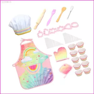 VIC Toddler Cook Tạp dề và phụ kiện Nấu nướng Bộ trang phục Đồ chơi giáo dục
