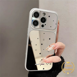 Ốp Lưng Tương Thích Cho iPhone 17 15 16 11 13 12 14 Pro Max XR X XS Max 17 Air 14 Plus Thời Trang Đơn Giản Toàn Màn Hình Ngôi Sao Màu Trơn Gương Tức Thì