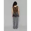 Pure Desire Style Ren khâu chấm bi Satin Sling Nữ Deep V Slim-fit Slimmer Look Siêu gợi cảm Hot Girl Áo không tay