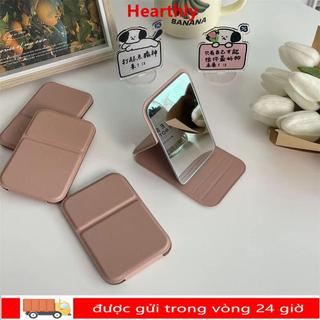 Gương trang điểm để bàn HEARTHLY, Gương trang điểm cầm tay có thể gập lại một mặt, Gương bỏ túi dễ thương di động sáng tạo