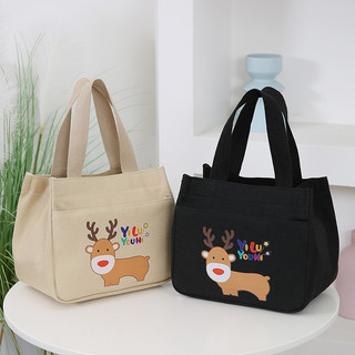 Túi tote dung lượng lớn in hoạt hình đơn giản và phong cách