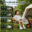 Quạt tích điện sạc năng lượng mặt trời pin 20.000mAh liên tục nhỏ gọn dùng camping cắm trại, dã ngoại