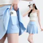 Trắng Thể Thao Ngắn Váy Nửa Chiều Dài Nữ Phong Cách Mới Tennis Yoga Chống Nắng Culottes A-Line Váy A--