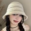 Mũ xô rỗng dành cho nữ mới - Mũ chống nắng dệt kim thoáng khí cho bãi biển mùa hè ngoài trời thông thường