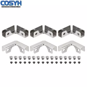 <cosyh>Glass Fixing Clips in L Shape 6 Carbon Steel Brackets for Perfect Glass Mounting
