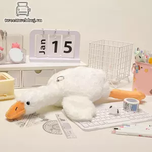 Nhíp Hoạt Hình Ngỗng Trắng Sang Trọng Túi Bút Ngộ nghĩnh Sinh Viên Động Vật Hộp Đựng Bút Chì Thời Trang Văn Phòng Phẩm Túi Bảo Quản Dễ Thương Túi Đựng Bút Chì Quà Tặng VN