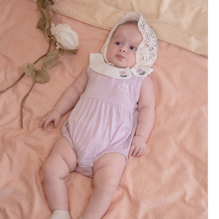 BODYCHIP SỢI TRE BA LỖ CỔ SEN LIL [ SIÊU MỀM, MÁT, MỊN CO DÃN VÀ THẤM HÚT TỐT] SZ 1/3M - 9/12M (HBDC02)
