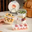 E-WOITD 10 Cái Hình Chữ Nhật Hộp Bánh Nhựa Có Nắp Bánh Mì Hộp Đựng Bánh Paaging Di Động Mousse Hộp Quà Giáng Sinh Tiệc Cưới E-WOITD