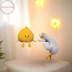 Houdou 2 Chiếc 3D Du Bưởi Hình Nhựa Hoạt Hình Trang Trí Động Vật Cho Bàn Làm Việc Bảng Điều Khiển Ô Tô TV PC Màn Hình Quà Tặng Ý Tưởng Trang Trí Playful Kid Quà Tặng VN