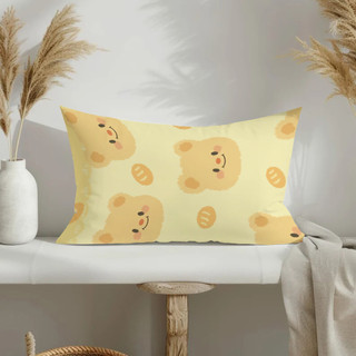 Vỏ gối hình chữ nhật in hình gấu bơ dễ thương, vỏ đệm, trang trí ghế Sofa tại nhà (Không bao gồm gối)