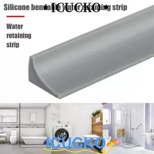 ICUCKO Chặn Nước Lũ Rào Chắn Phụ Kiện Phòng Tắm Uốn Cong Chống Trơn Trượt Tắm Đập Cửa Đáy Niêm Phong Dải