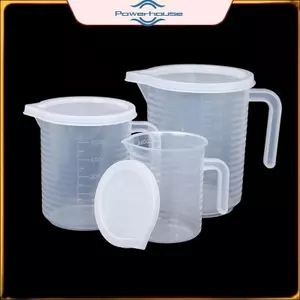 POWER 1 Cái Cốc Đo Chất Lỏng Nhựa Bình Đổ Bề Mặt Vòi Có Nắp Dụng Cụ Đo.