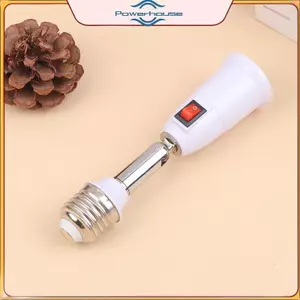 Giá đỡ đèn bóng đèn LED POWER E27 sang E27 có công tắc Bộ chuyển đổi mở rộng linh hoạt Bộ chuyển đổi mở rộng Bộ chuyển đổi Giá đỡ đế treo tường.