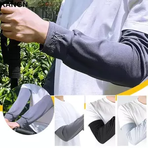 Tay áo KANGN, Găng tay dài chống tia cực tím thoáng khí, Băng lụa chống trượt Kích thước lớn Bảo vệ tay Cove Lái xe