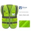Yiyun Phản Quang Vest Xây Dựng Công Trường Bảo Vệ An Toàn Vest Giao Thông Đường Bộ Quản Lý Nhiều Túi Vệ Sinh Vest Quần Áo Công Nhân