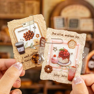 ENWEI 10 Cái [Dòng sưu tập hương vị dệt kim Cuộc sống] Chủ đề tráng miệng Sợi kết cấu Đồ uống Tạp chí Trang trí Đế Chất liệu Dán