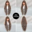 WEETW Highlight Beige Wigs with Bangs, chịu nhiệt dài 36Inch gợn sóng xoăn màu nâu xoăn, Sweet Fluffy Smooth Thoáng khí Halloween Cosplay Tóc giả Carnival