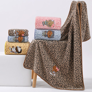 Khăn Tắm Cotton Thêu Hello Kitty Siêu Mềm Mại, Khăn Lau Người Kháng Khuẩn, Thấm Hút Tốt Cao Cấp