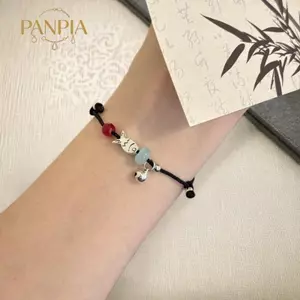 PNPIA- 2 Chiếc Phù Hợp Với Cá Bện Tình Bạn Vòng Tay Dây Đỏ Trang Sức Dây Bện Vòng Tay Dành Cho Người Bạn Thân Nhất Cặp Đôi