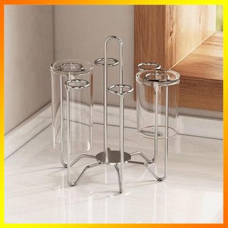 Thép không gỉ Mặt Bàn Cốc Tổ Chức Chắc Chắn Thép Không Gỉ Giá Đỡ Cốc Nhỏ Gọn Thoát Nước Uống Kính Giá Cho Trà Bàn Ăn Khu Vực Thức Ăn