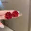 AqToCna Nữ Tươi Tính Khí Cánh Hoa Bông Tai Hoa Màu Đỏ Floed Hoa Bông Tai Thu Đông Bông Tai Trang Sức AqToCna