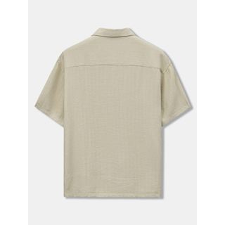 Áo Sơ Mi Nam ICONDENIM Tay Ngắn Linen Cuban Sandrift Form Relaxed SMID0397