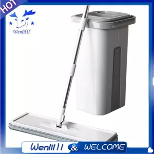 Dụng cụ làm sạch khô ướt-Bộ xô lau nhà Magic-360 phẳng cho sàn nhà, nhà bếp, phòng tắm