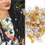 AqToCna 100 Chiếc Dread Lo Có Thể Điều Chỉnh Tóc Bím Tóc Vòng Kẹp Hạt Ống Nhẫn Phụ Kiện AqToCna