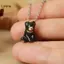 LUImo Phong Cách Đơn Giản Dễ Thương Dòng Động Vật Nhỏ Mặt Dây Chuyền Cáo Phụ Kiện Thép Không Gỉ SBS