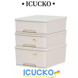 ICUCKO 3 Cái / bộ Hộp Bảo Quản Đồ Lót, Công Suất Lớn Xếp Chồng Quần Áo, Ngăn Kéo Loại Kết Hợp Tủ Bảo Quản Tủ Quần Áo Chia Tổ Chức