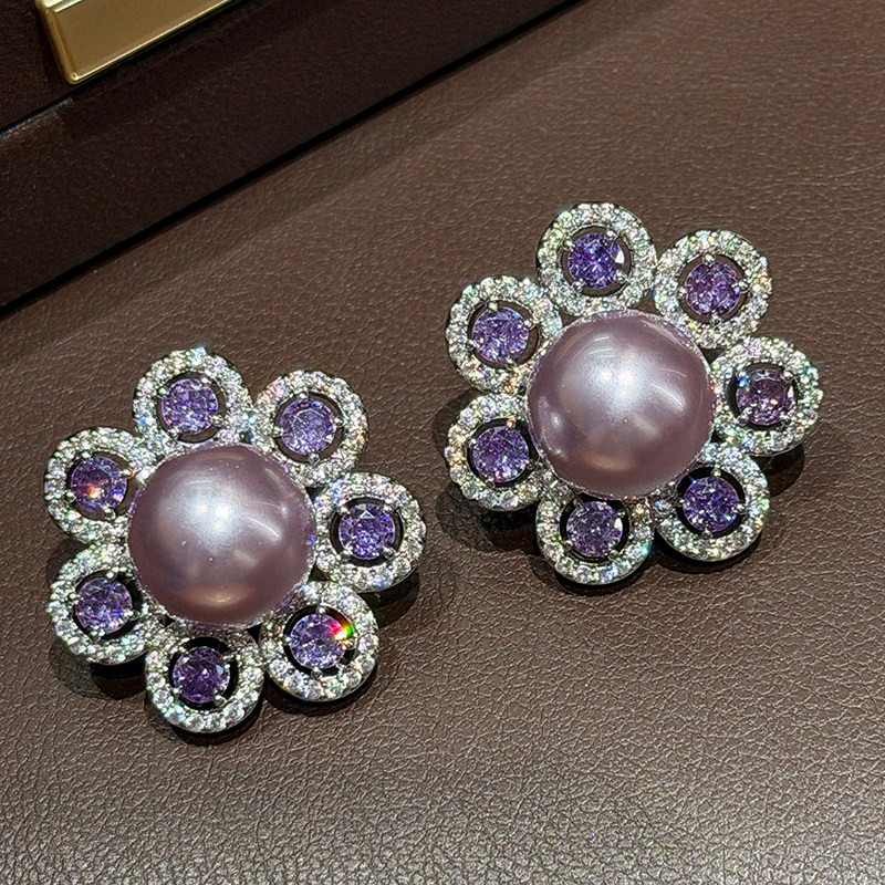 Bông tai thời trang tua rua sang trọng Zircon Phong cách mới