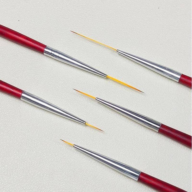 HFSHY Bàn chải nghệ thuật móng tay gỗ, lót chi tiết vẽ tinh tế, sơn UV gel, dụng cụ thiết kế VN